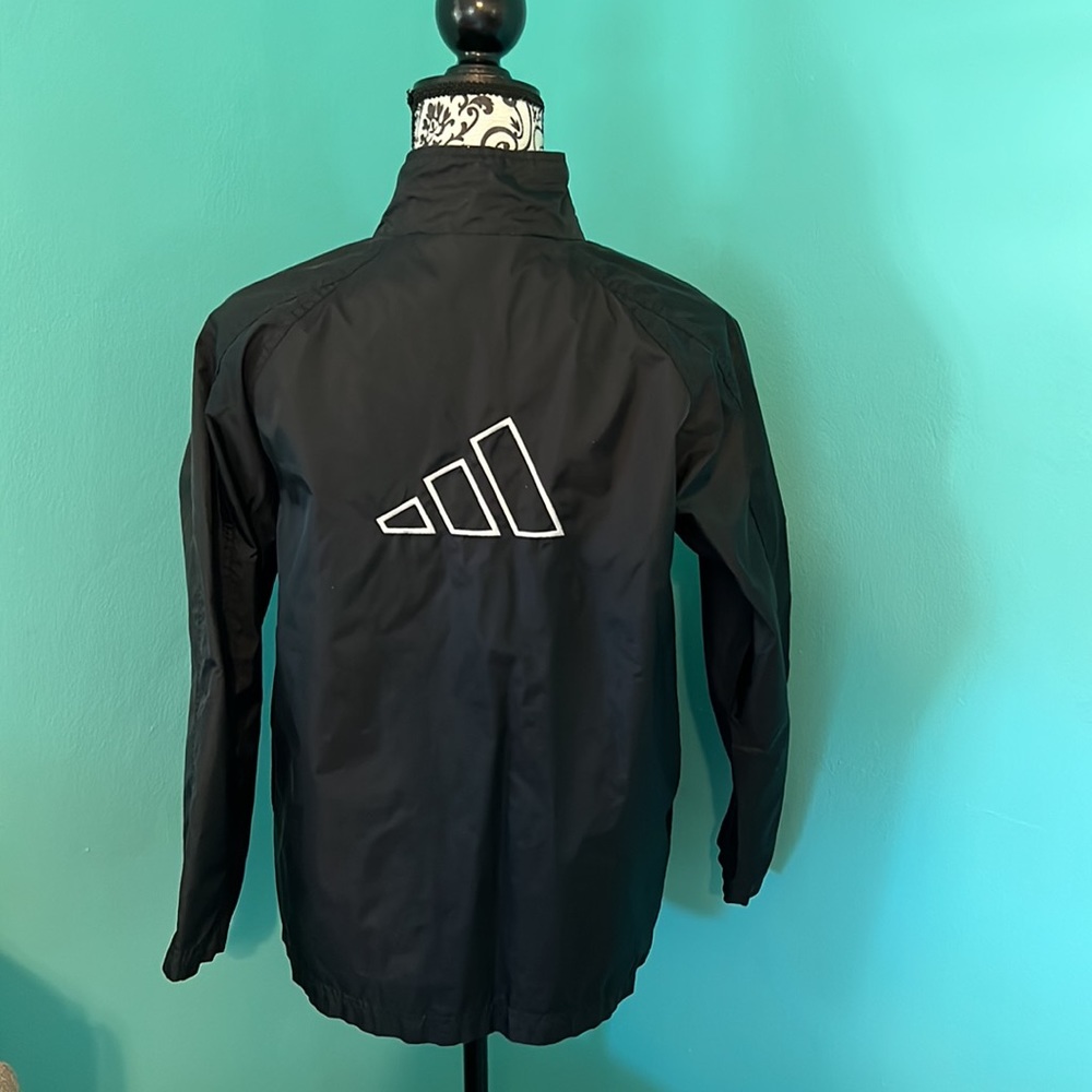 Adidas Full Zip Simple Basic Windbreaker Active J… - image 3